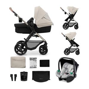 Kinderkraft KINDERKRAFT-Kombinovaný kočárek 3v1 MOOV 2 Moonlight grey + autosedačka MINK PRO