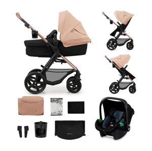 Kinderkraft KINDERKRAFT - Kombinovaný kočárek 3v1 MOOV 2 Sand beige + autosedačka MINK PRO