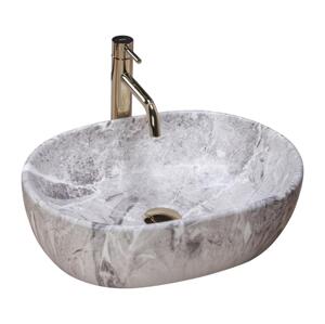 REA-U9888  - Umyvadlo na desku LARA 35x48,5 cm keramika/imitace kamene REA-U9888