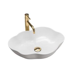 REA-U0265 - Umyvadlo na desku PEARL 33x53 cm keramika/lesklá bílá REA-U0265