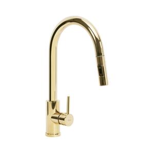 REA-B0669 - Dřezová baterie s vytahovací sprškou FRESH 39,5 cm zlatá REA-B0669