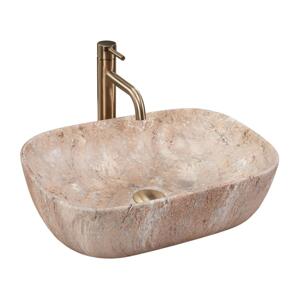 REA-U3323 - Umyvadlo na desku BELINDA 33,5x46,5 cm keramika/imitace kamene REA-U3323
