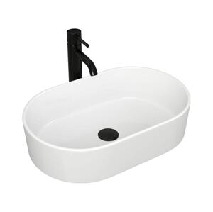 REA-U0600 - Umyvadlo na desku ALMA 36x57 cm keramika/lesklá bílá REA-U0600