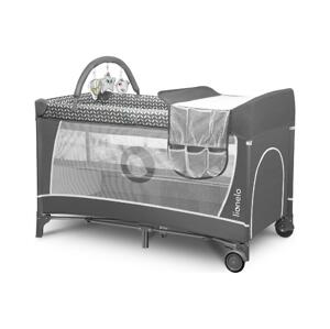 Lionelo Lionelo - Cestovní postýlka FLOWER Grey Scandi