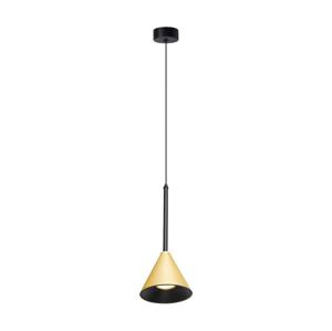 Lustr na lanku CONE 1xGU10/10W/230V zlatá/černá