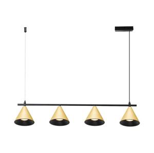 Lustr na lanku CONE 4xGU10/10W/230V zlatá/černá