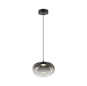 LED Lustr na lanku VASO LED/4W/230V pr. 18 cm černá/kouřová
