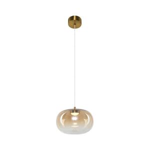 LED Lustr na lanku VASO LED/4W/230V pr. 18 cm zlatá/kouřová