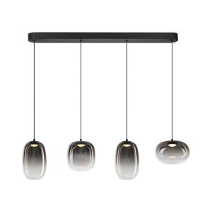 LED Lustr na lanku VASO LED/15W/230V černá/kouřová