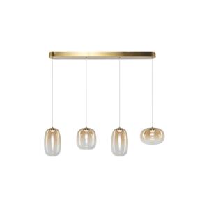 LED Lustr na lanku VASO LED/15W/230V zlatá/kouřová