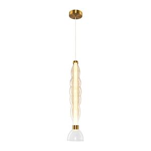 LED Lustr na lanku LUCCO LED/18W/230V pr. 15 cm zlatá