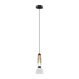 LED Lustr na lanku LUCCO LED/13W/230V pr. 15 cm kouřová