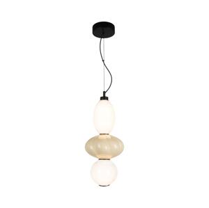 LED Lustr na lanku ASCOLI LED/18W/230V pr. 20 cm béžová