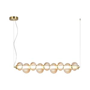 LED Lustr na lanku BOLLA LED/32W/230V zlatá/kouřová