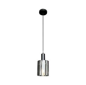 Lustr na lanku ARCADIA 1xE27/60W/230V pr. 13 cm černá/kouřová