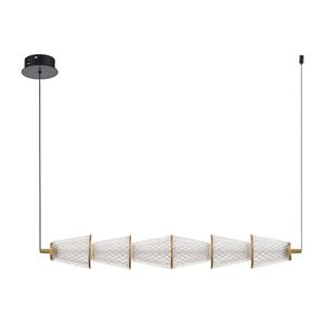 LED Lustr na lanku SANSA LED/11W/230V zlatá/čirá