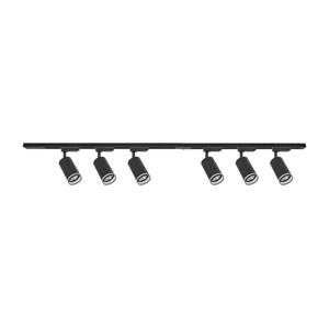 Bodové svítidlo v lištovém systému PIPE 6xGU10/10W/230V černá