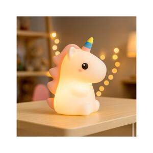 LED RGBW Stmívatelné nabíjecí dětské noční světlo UNICORN LED/1W/5V 1200 mAh ML2264