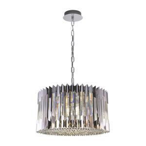 Lustr na řetězu RITZ 12xE14/40W/230V pr. 54 cm lesklý chrom