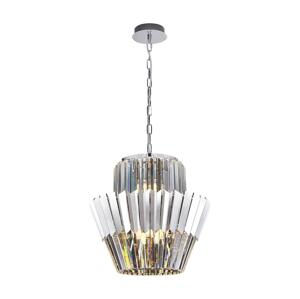 Lustr na řetězu DONNA 9xE14/40W/230V pr. 45 cm matný chrom