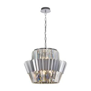 Lustr na řetězu DONNA 12xE14/40W/230V pr. 55 cm matný chrom