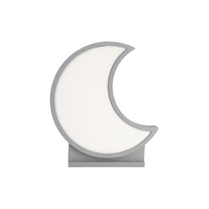 LED Dětská stolní lampa MOON LED/12W/230V šedá