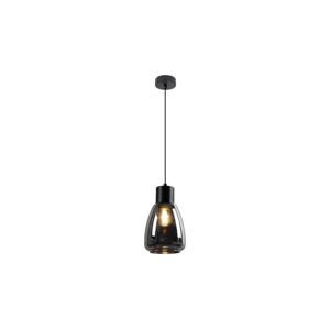 Lustr na lanku MOLDO 1xE27/40W/230V černá/kouřová černá
