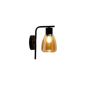 Nástěnná lampa MOLDO 1xE27/40W/230V černá/kouřová béžová