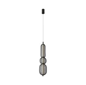 LED Lustr na lanku PUMA LED/15W/230V pr. 14 cm černá