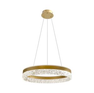 LED Lustr na lanku FROZI LED/32W/230V pr. 50 cm zlatá