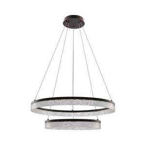 LED Lustr na lanku FROZI LED/38W/230V pr. 60 cm černá