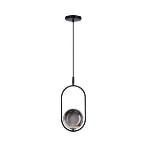 Lustr na lanku CORDEL 1xG9/28W/230V černá/kouřová černá