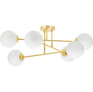 Lustr na tyči 6xE27/35W/230V pr. 80 cm zlatá
