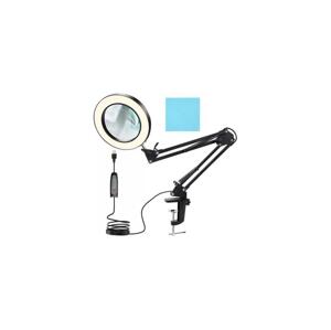 LED Stmívatelná stolní lampa s lupou LED/6W/5V černá