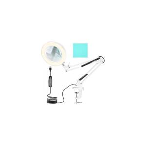 LED Stmívatelná stolní lampa s lupou LED/6W/5V bílá