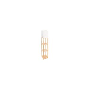 Stojací lampa s poličkami 1xE27/60W/230V bílá/hnědá