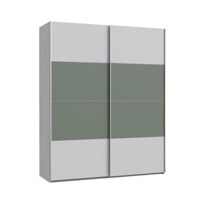 FORTE Šatní skříň KARO 170x210 cm šedá/zelená SHMS82411-Q122