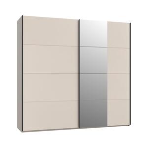 FORTE Šatní skříň se zrcadlem ODEN 220x210 cm béžová SHMS92412-U60