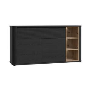 FORTE Komoda BASKO černá/dub BTHK233-Q194