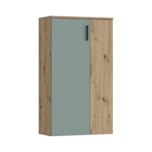 FORTE Botník ETON dub artisan/zelená BTS321-M934