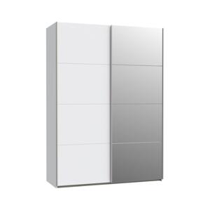 FORTE Šatní skříň se zrcadlem KARO 150x210 cm bílá SHMS72414-120