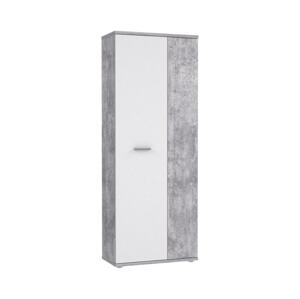 FORTE Komoda/Botník SIMO bílá/šedá beton MS151-C251
