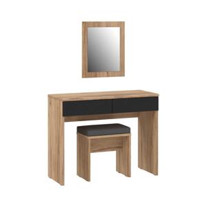 Toaletní stolek ERO + taburet hnědá/černá DQLT321ST-M368A