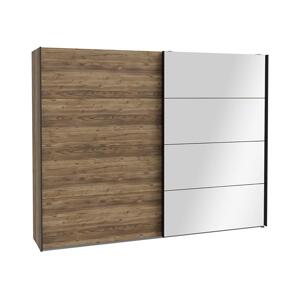 FORTE Šatní skříň se zrcadlem OREN 270x210 cm dub artisan HYTS12411-M717