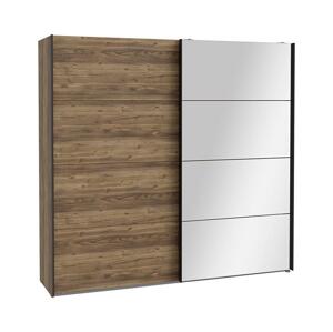 FORTE Šatní skříň se zrcadlem OREN 220x210 cm dub artisan HYTS92411-M717