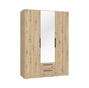 FORTE Šatní skříň se zrcadlem MARO 150x213 cm dub artisan CDXS83S-D78