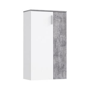 FORTE Botník ETON bílá/šedá beton BTS321-C296A