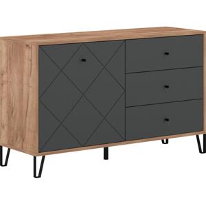 Wipmeb Sp. z o.o Komoda SULA dub craft/černá
