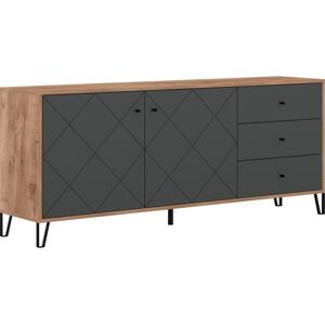 Wipmeb Sp. z o.o Komoda SULA dub craft/černá