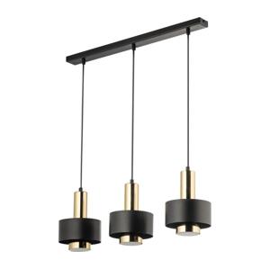 Lustr na lanku RIF LUX 3xGX53/12W/230V černá/zlatá
